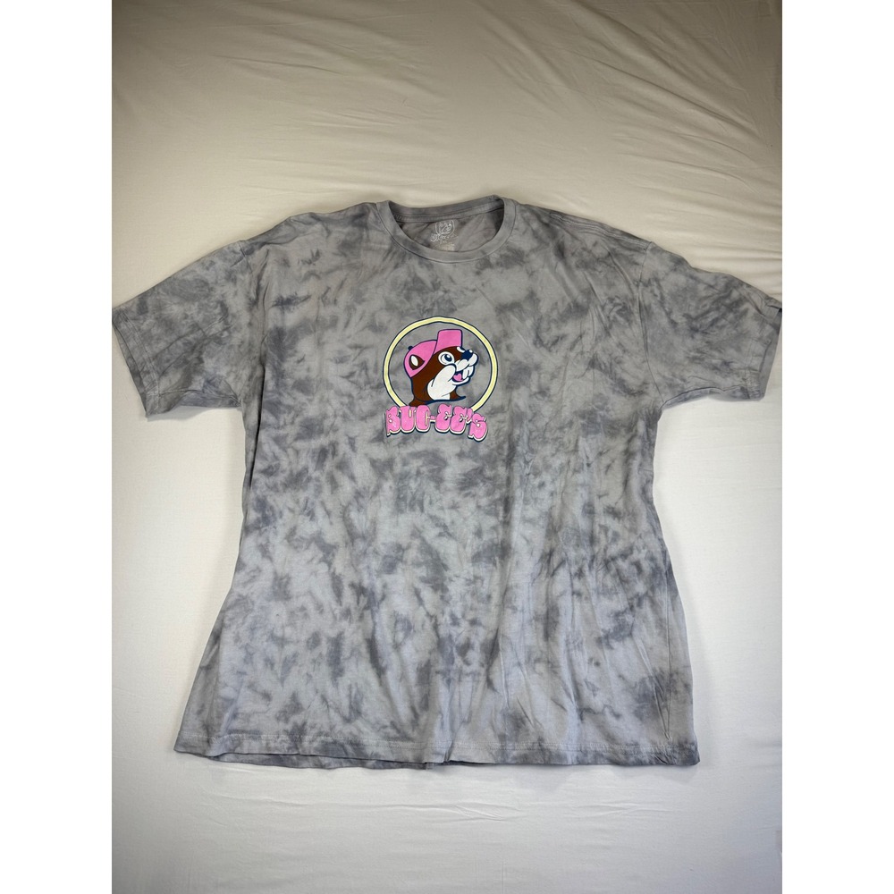 'In My Buc-ee's Era' Tie Dye Graphic T-Shirt Gray Womens 2XL Short Sleeve